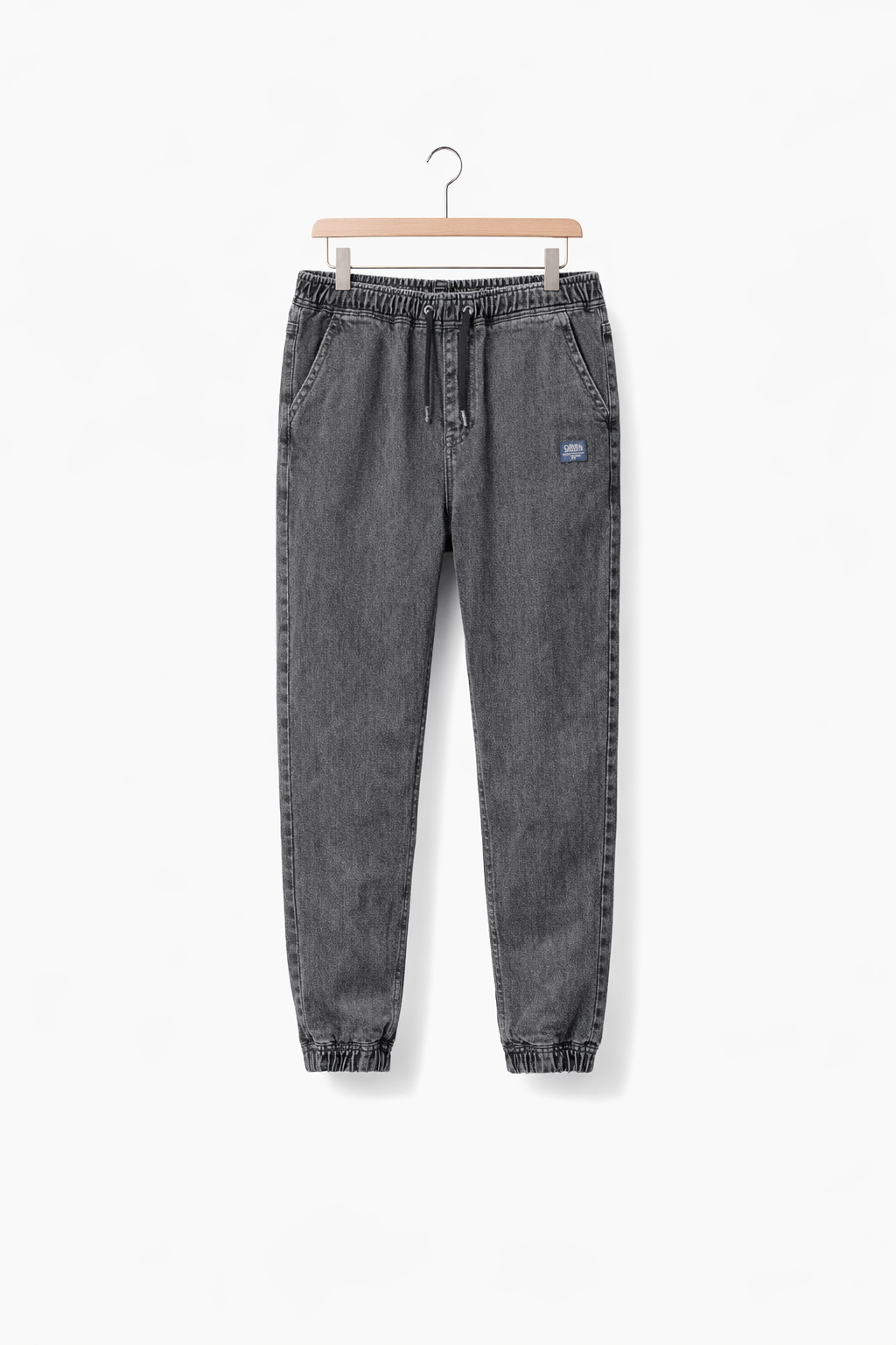 Denim Drawstring Jogger Pants