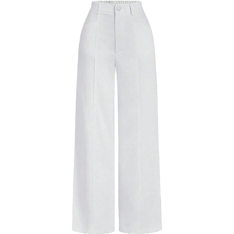 Aurelia Ribfluwelen Broek met Wijde Pijpen