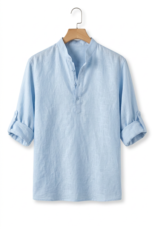 Camisa cuello mao Carlos