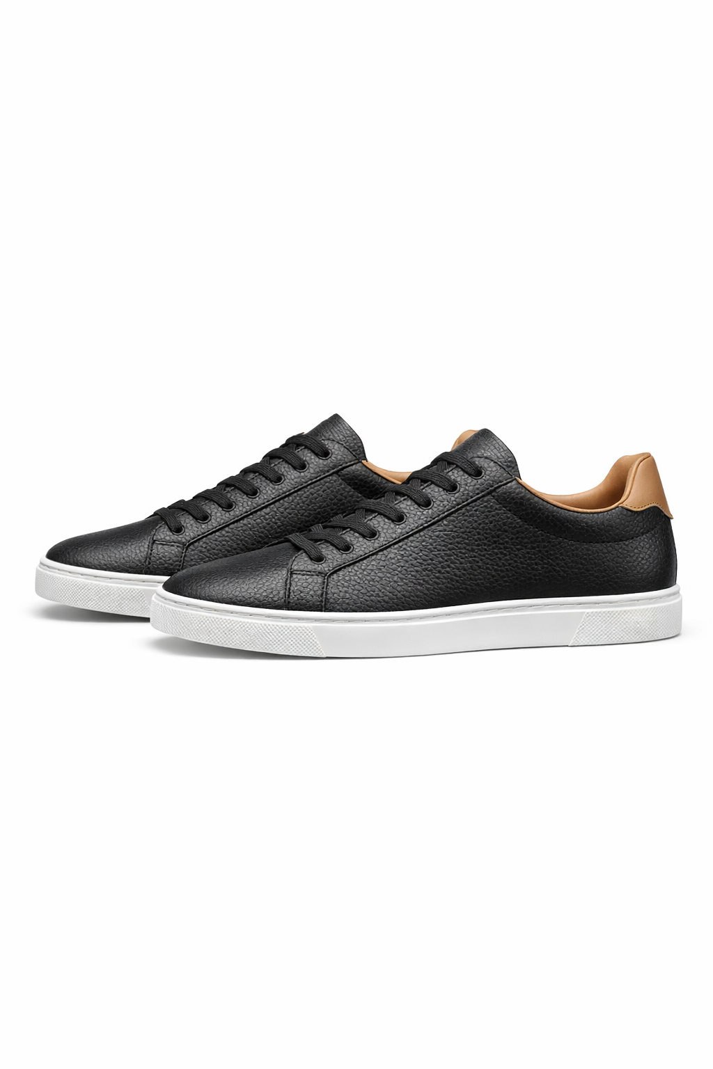Textured Low-Top Lace-Up Sneakers