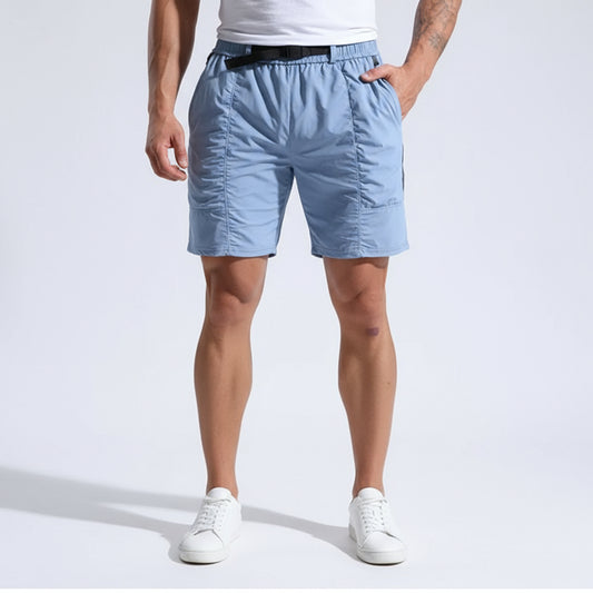 Elastic Waistband and Pockets Running Shorts