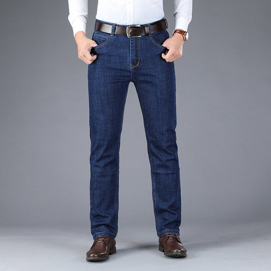Men’s Dark Blue Straight Fit Trousers