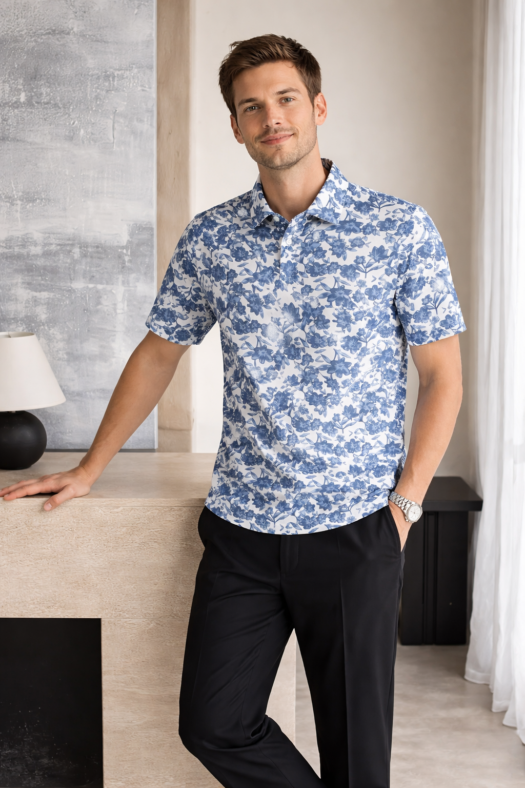 Blue Haven Lyocell Print Shirt