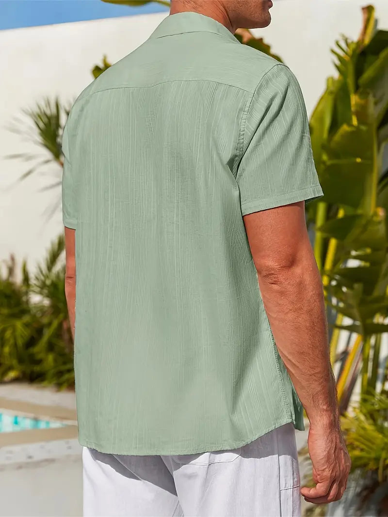 Short Sleeve Button Up Shirt for Men