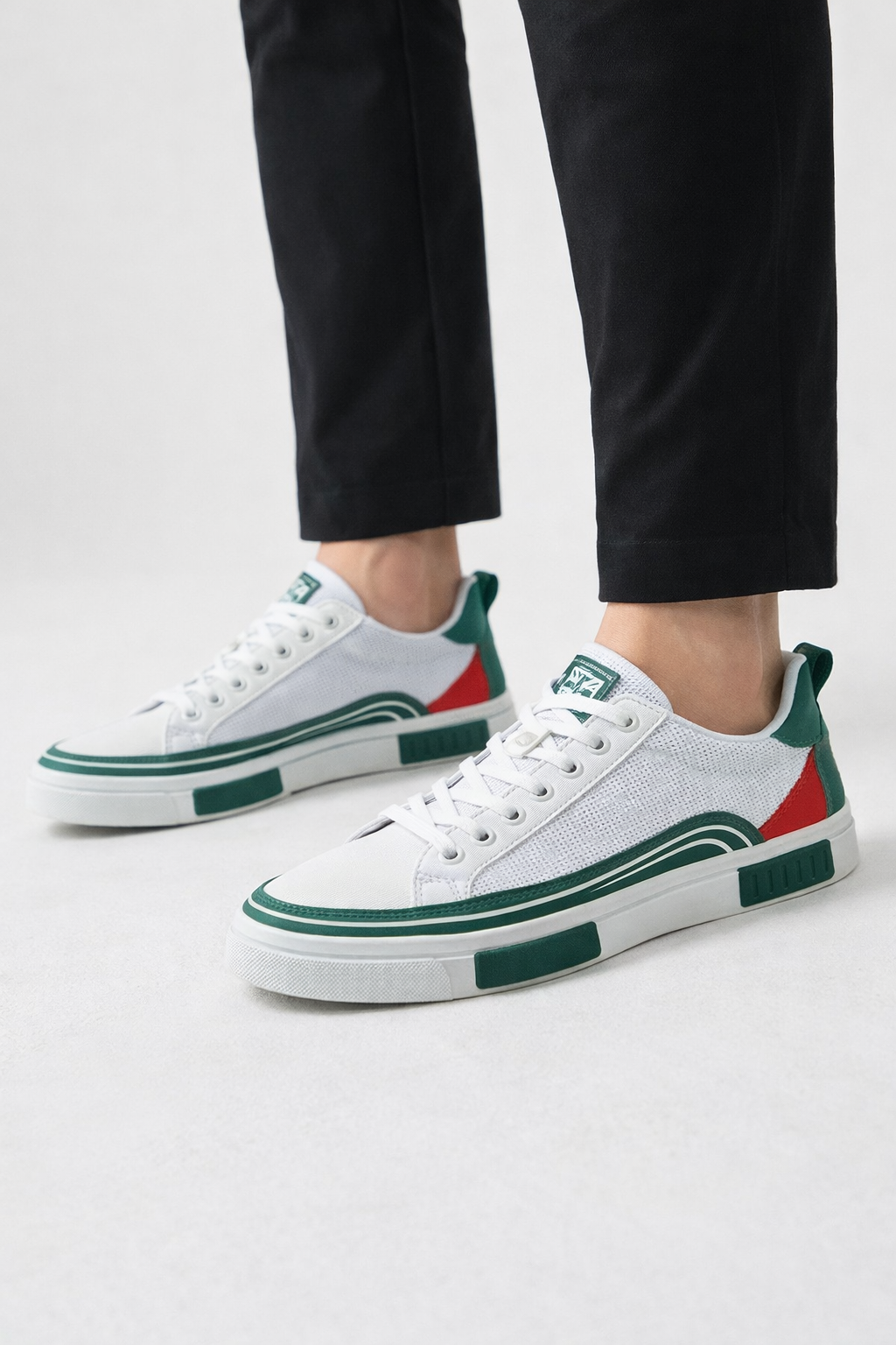 Velocity Stripe Lace-Up Sneakers