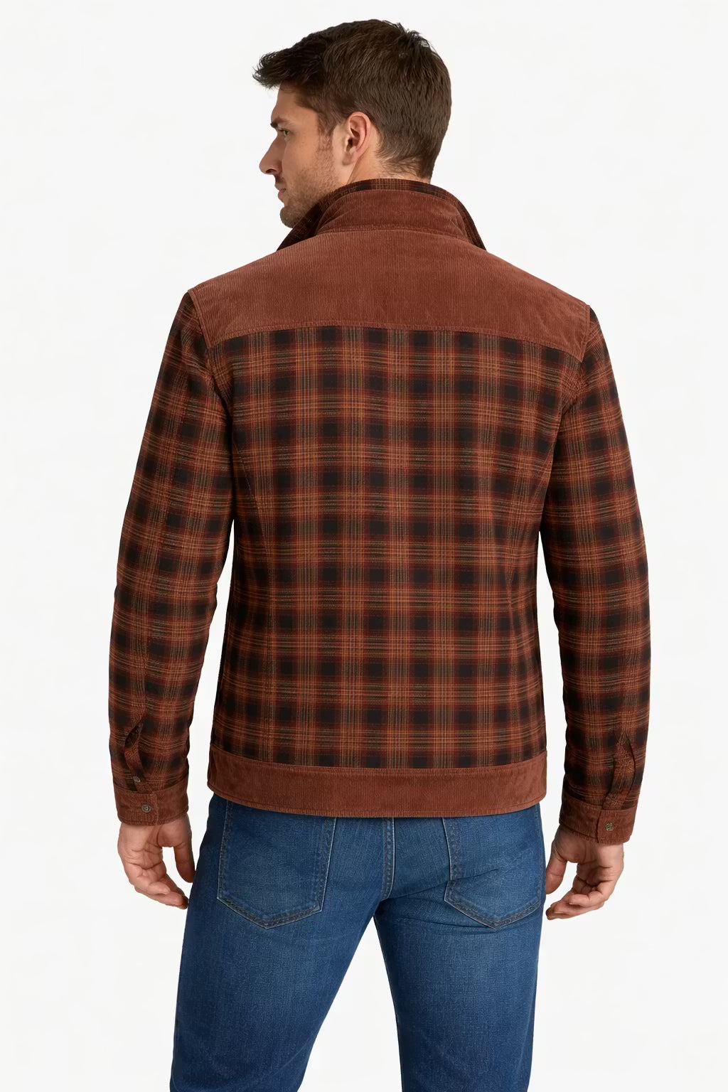 Men’s Plaid Button Jacket