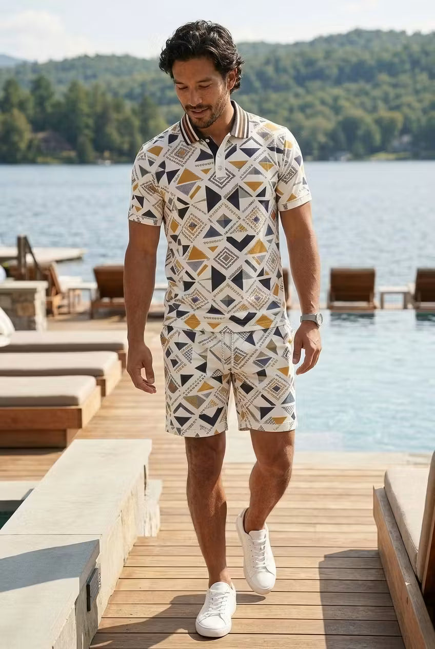Monaco Geo Polo Set
