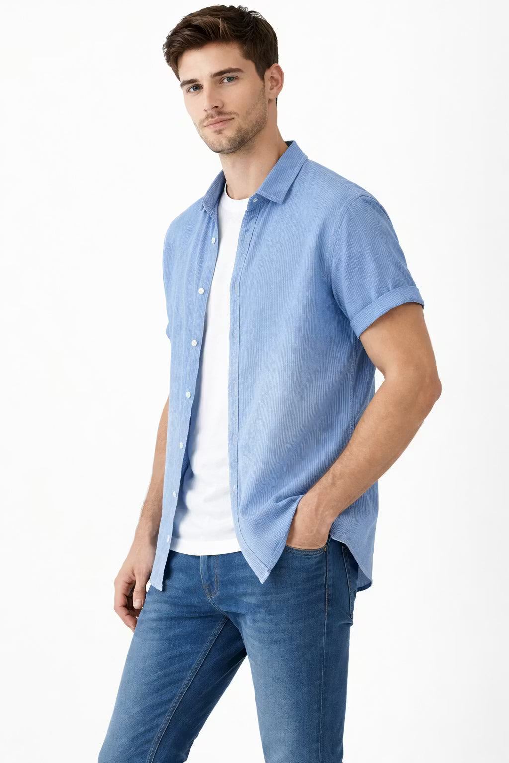 Riviera Textured Woven Button Shirt