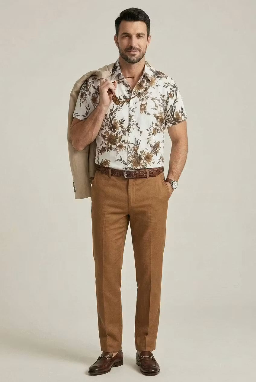 The Sandstone Floral Resort Shirt