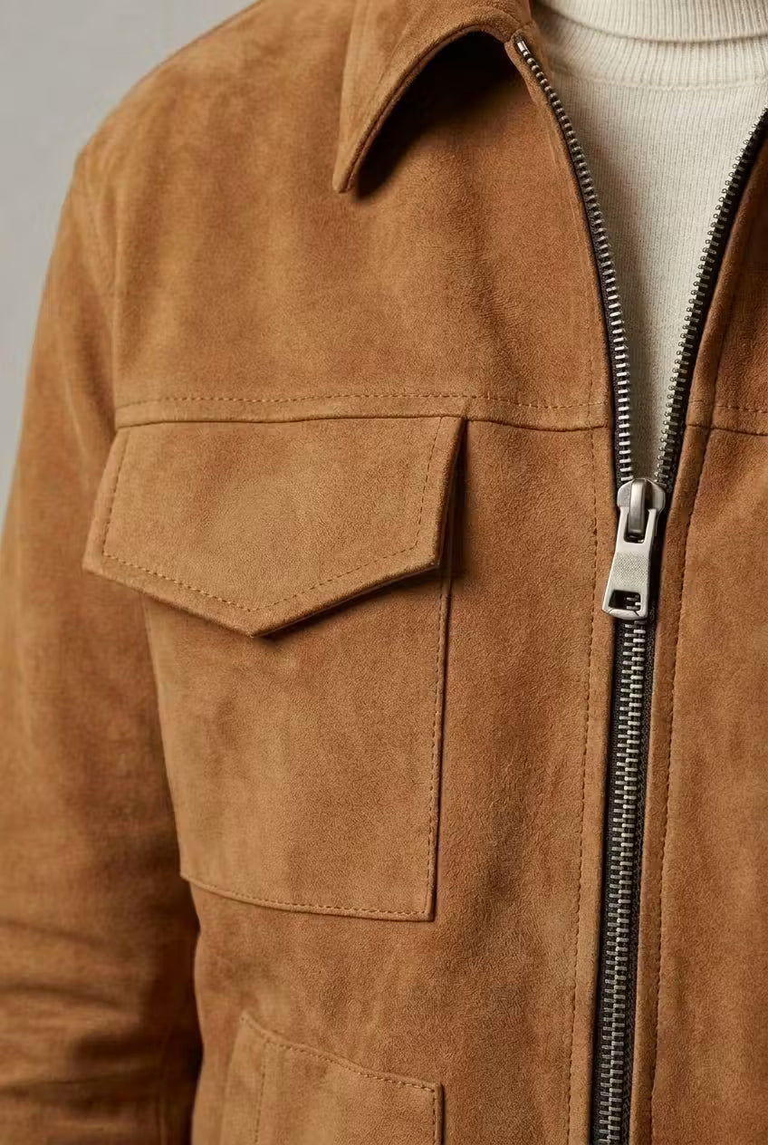 The Carrick Suede Utility Jacket