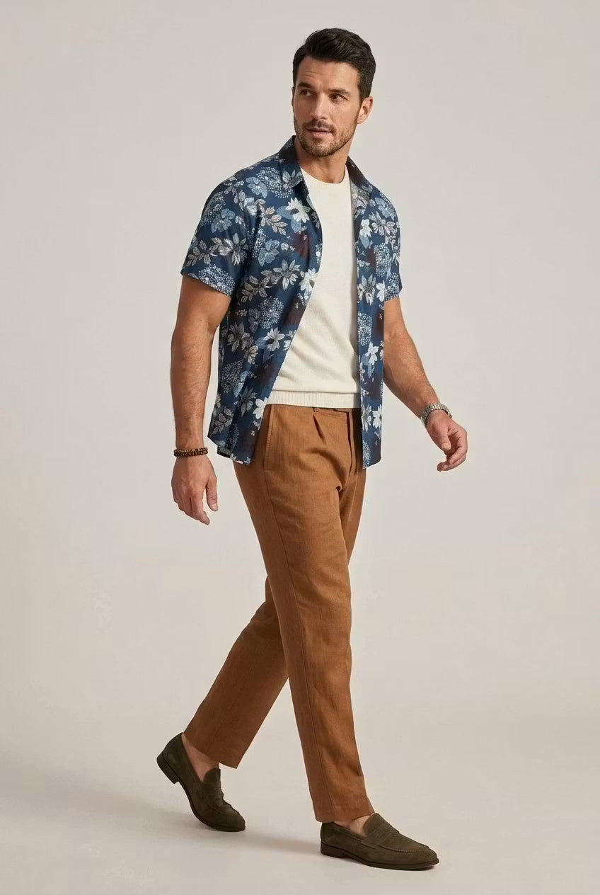 The Bluewater Floral Resort Shirt