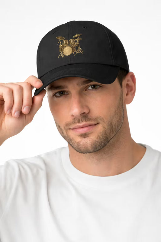 Rhythm Kit Embroidered Black Cap