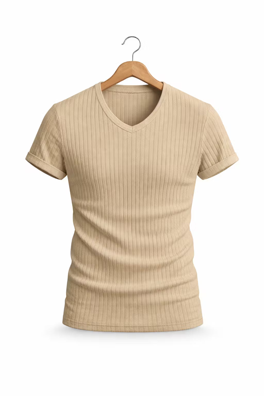 Ribbed City V-Neck Tee