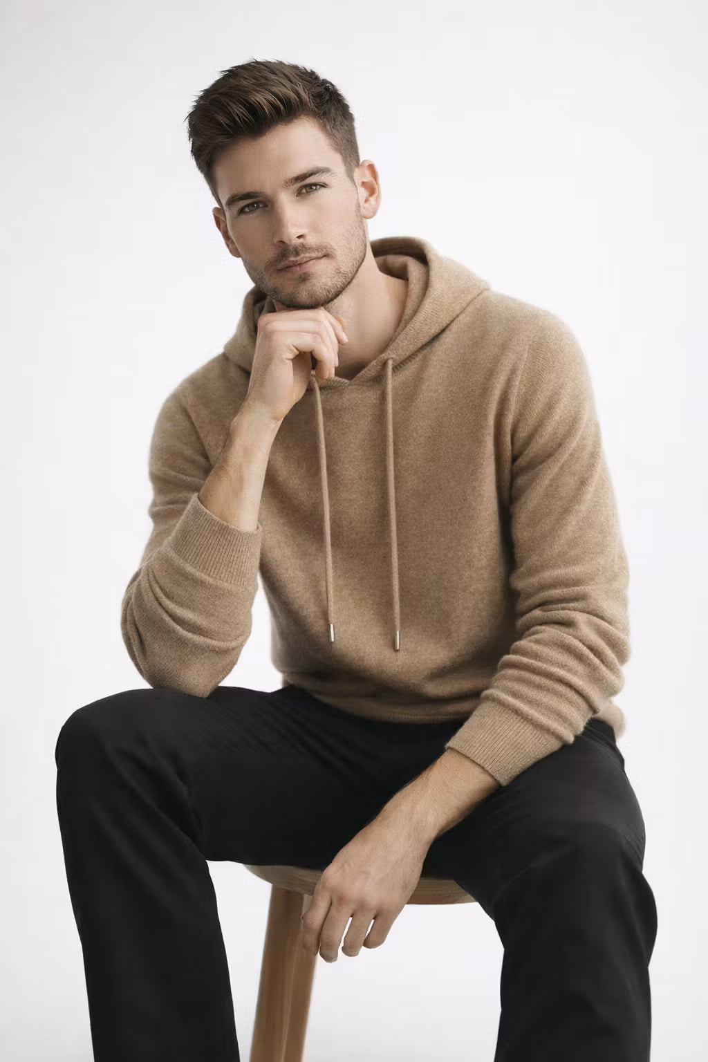 Knit Hooded Sweater