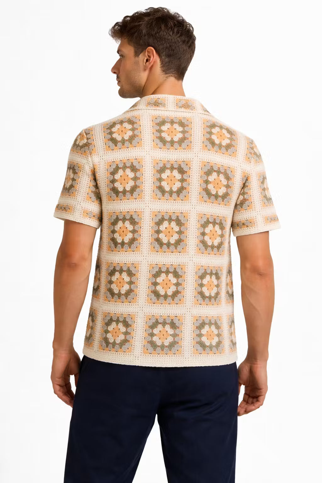Heritage Grid Crochet Button Shirt