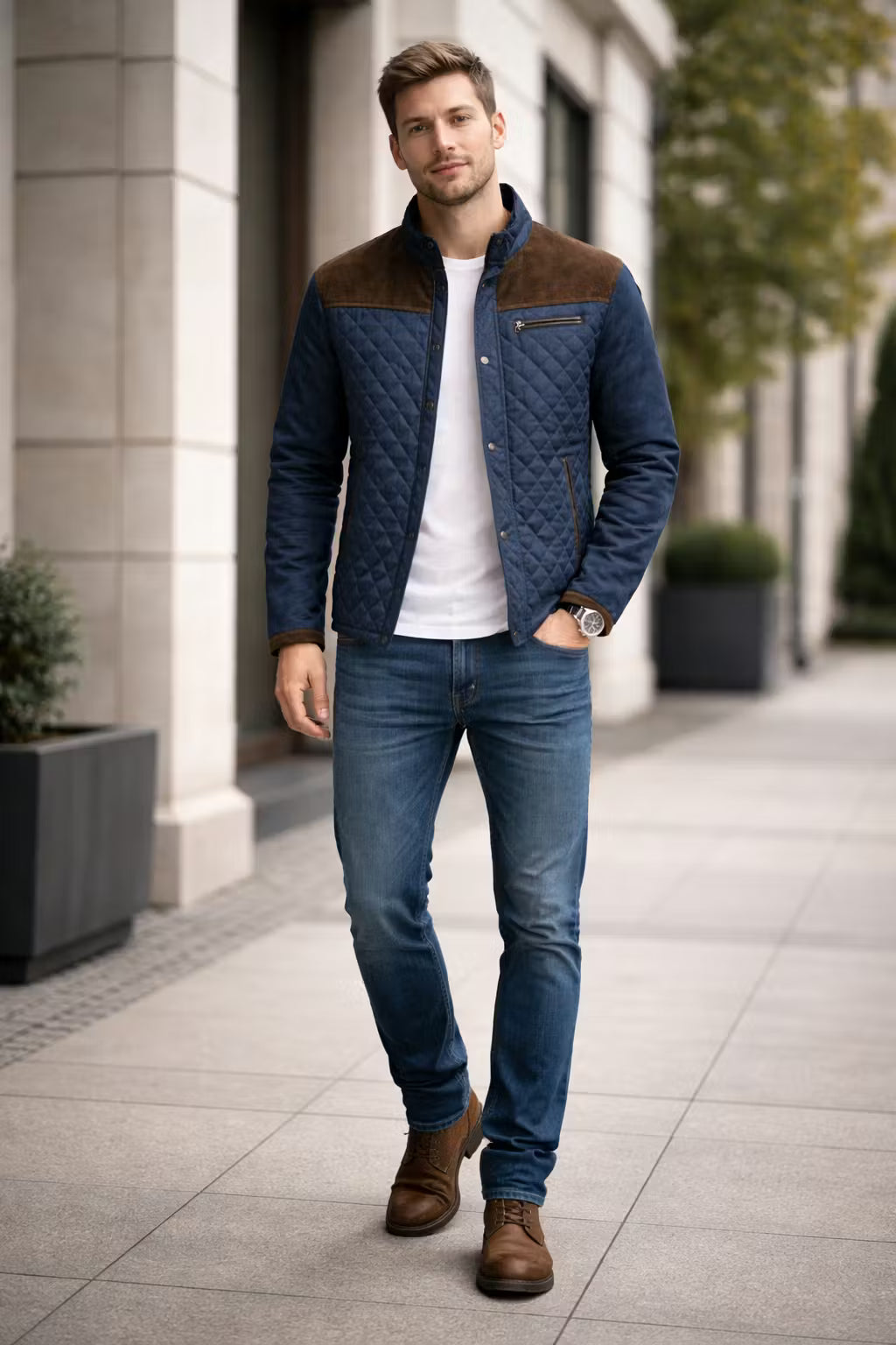 Heritage Quilted Stand Collar Jacket