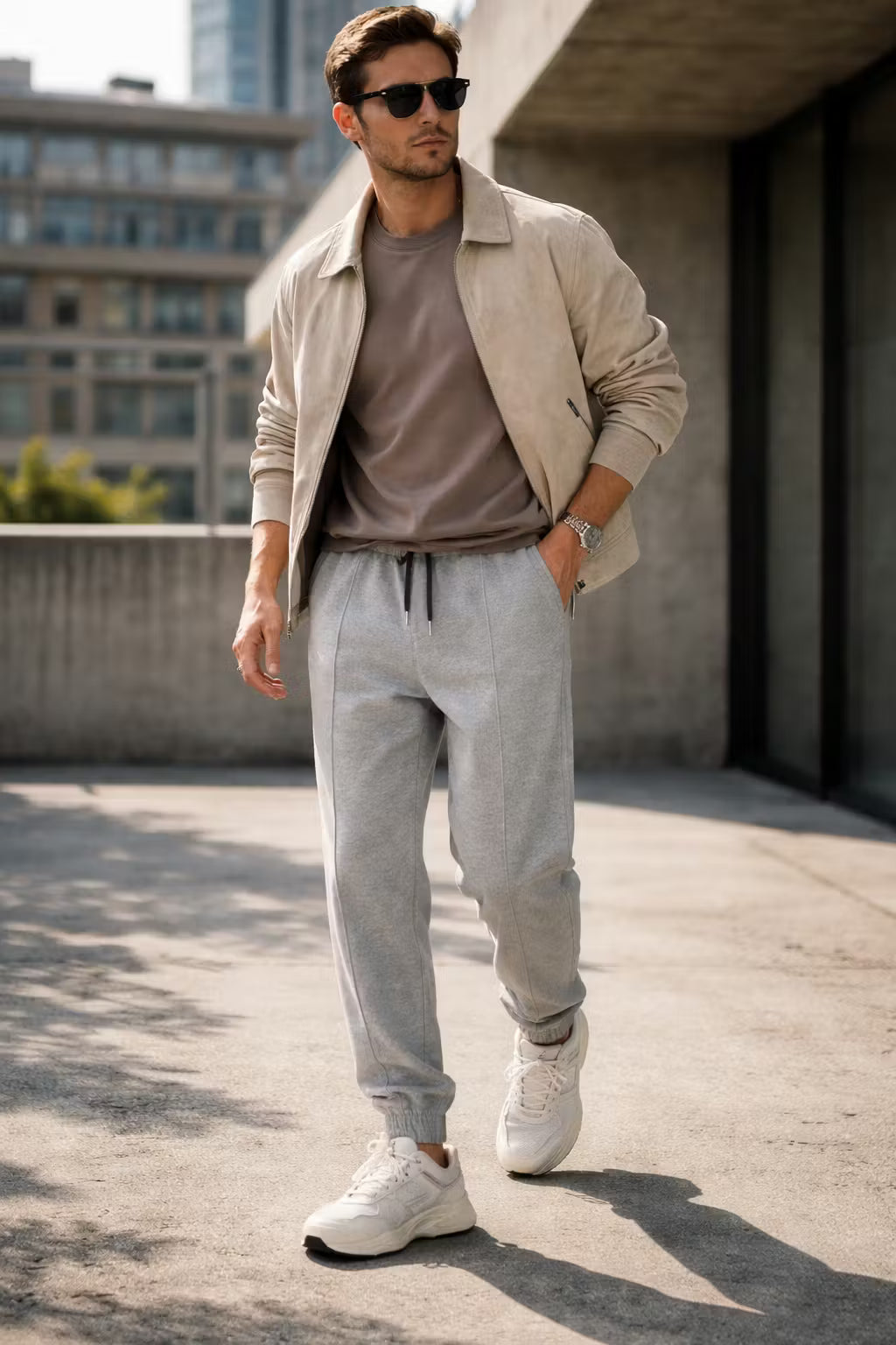 Men’s Jogger Pants With Tapered Fit Elastic Cuffs And Drawstring Waist
