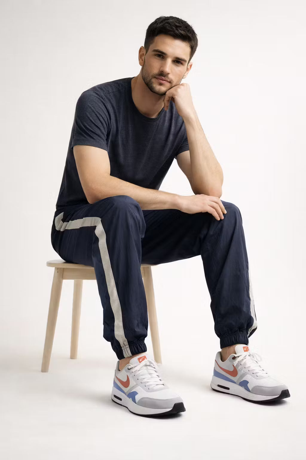 Thin Contrast Stripe Casual Sports Pants