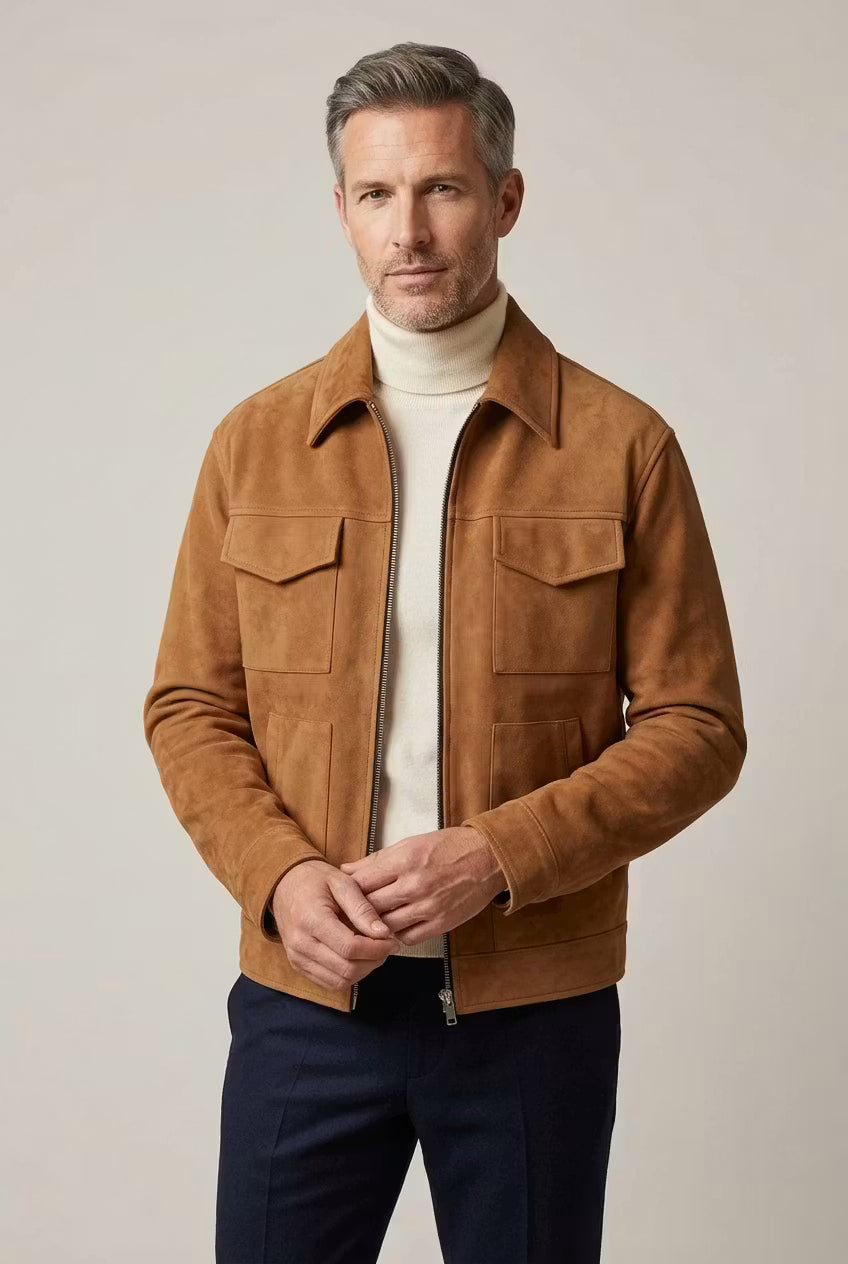 The Carrick Suede Utility Jacket