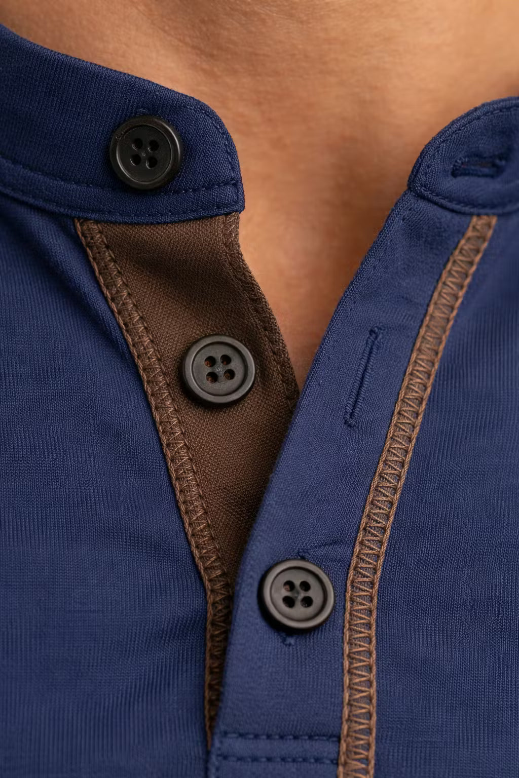 Men's Long Sleeve Color Matching Shirt