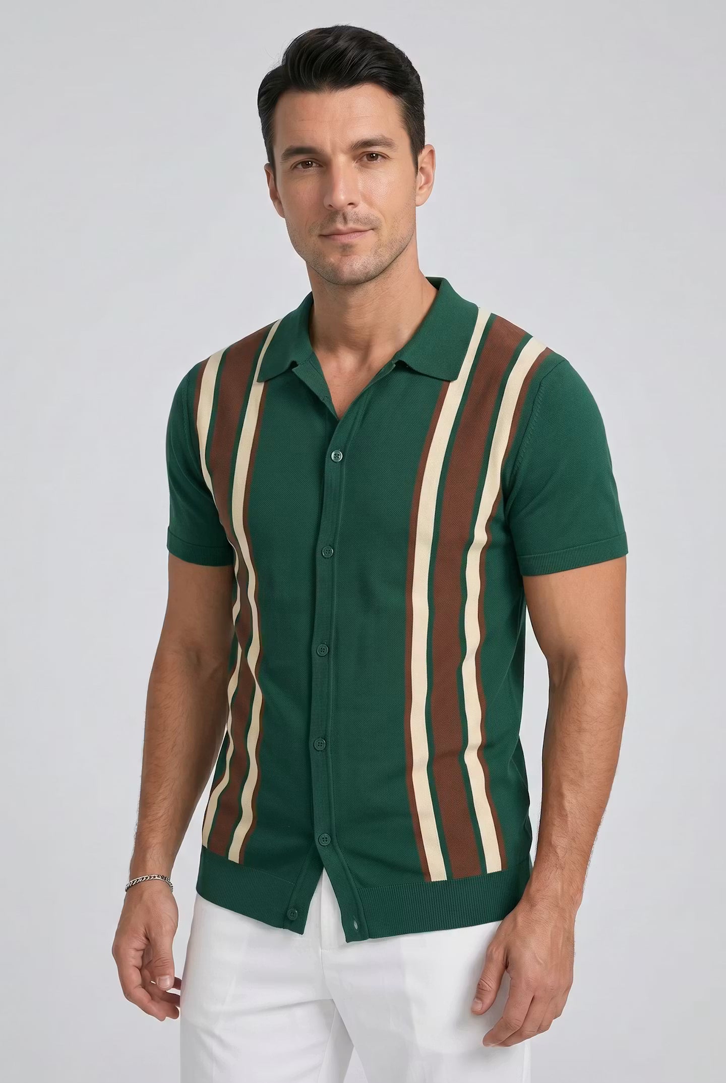 Monroe Stripe Knit Shirt