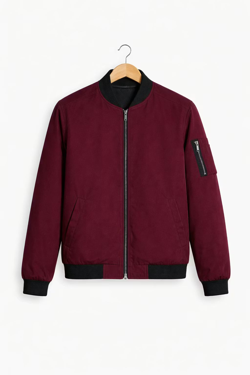 Structured Zip Bomber Jacket