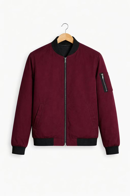 Structured Zip Bomber Jacket