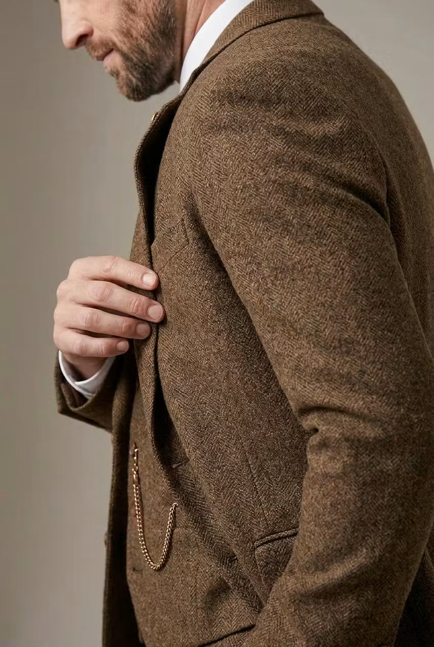 Ashford Three-Piece Textured Suit Set