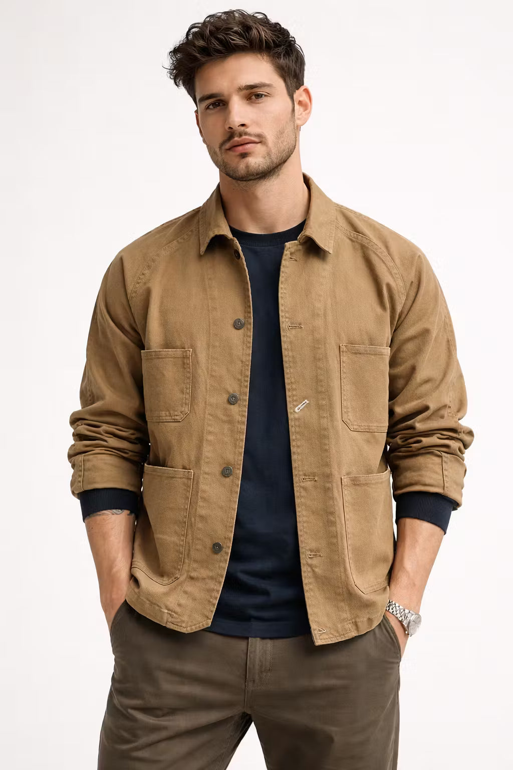 The HarborLine Chambray Overshirt