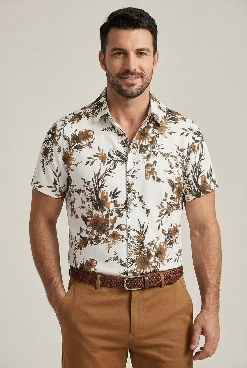 The Sandstone Floral Resort Shirt