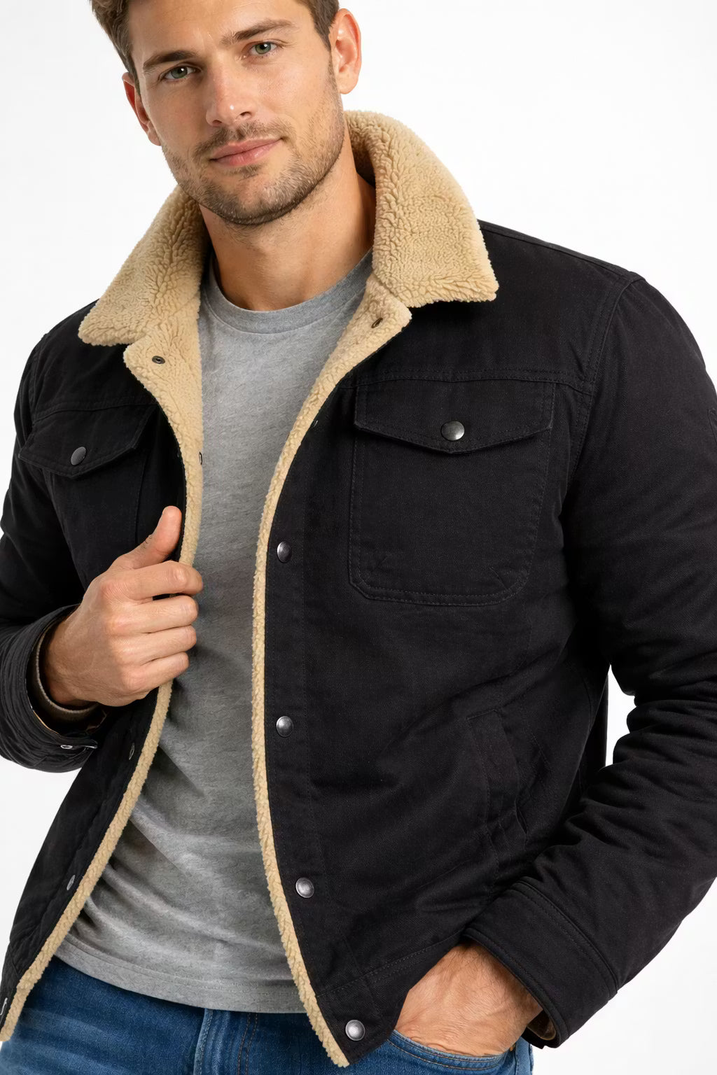 Men’s Sherpa Collar Jacket