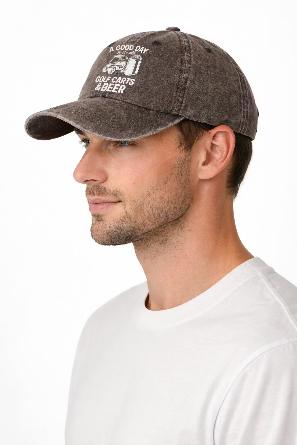 Fairway Social Embroidered Denim Cap