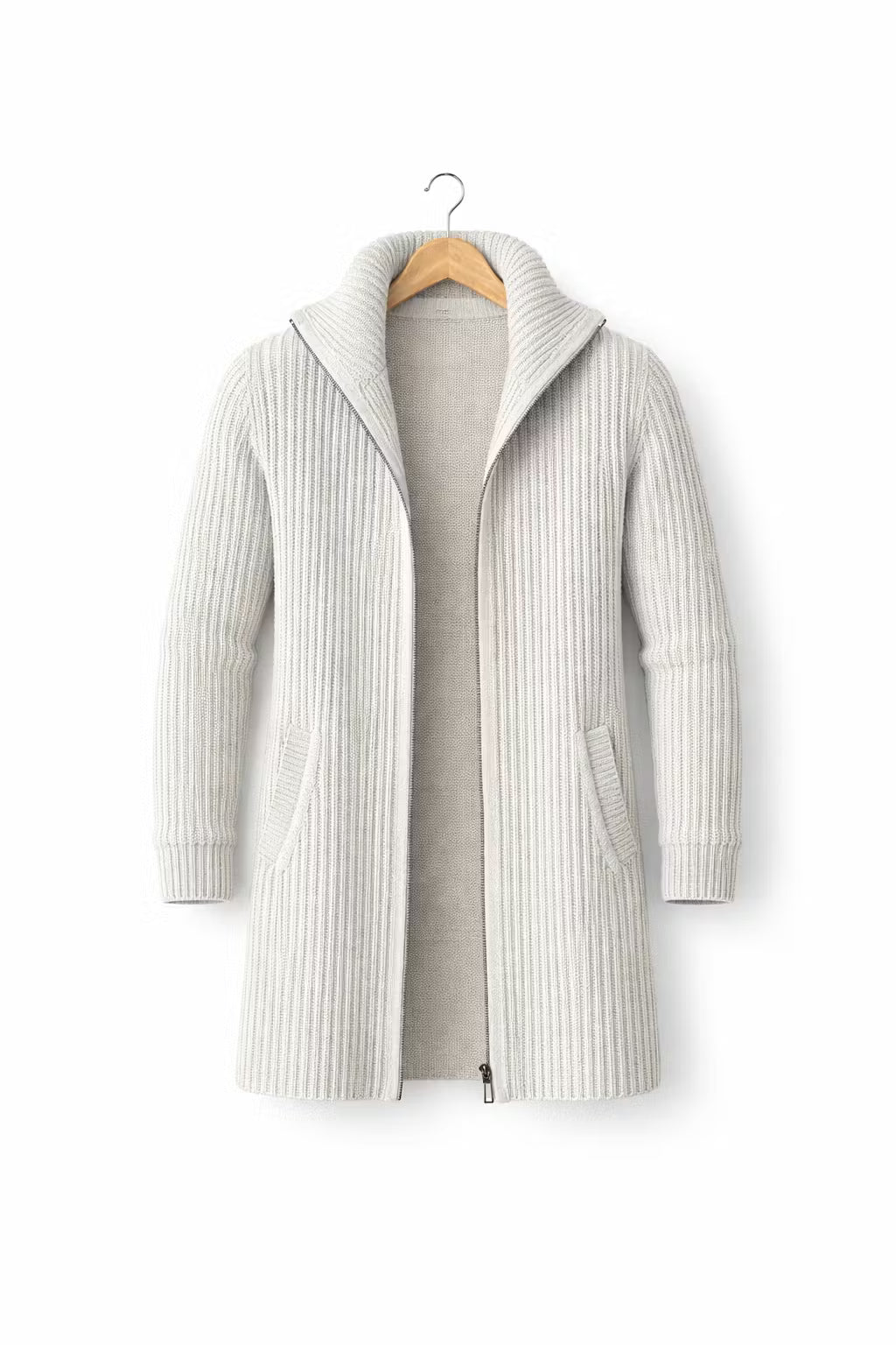 Ribbed Shawl Collar Cardigan