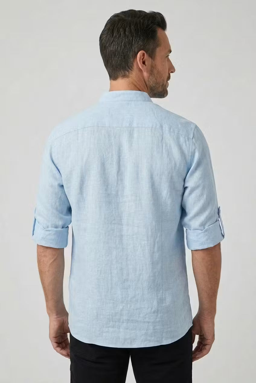 Camisa cuello mao Carlos