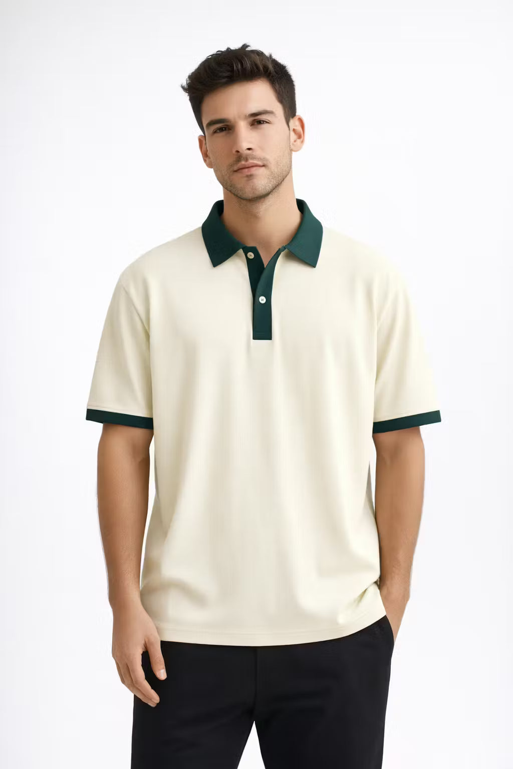 Harajuku Contrast Polo Shirt