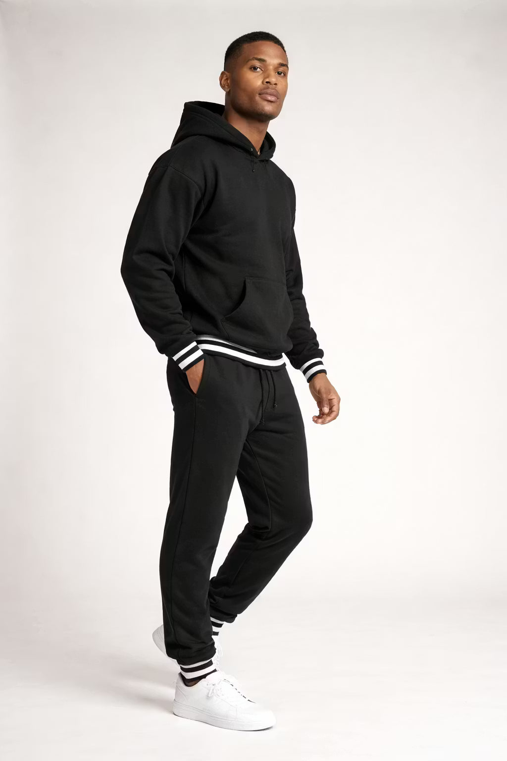 Structured Hoodie and Jogger Trousers Set