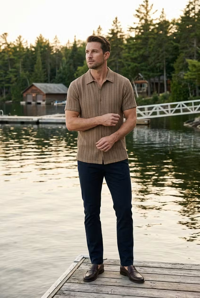 Riviera Open Knit Resort Shirt