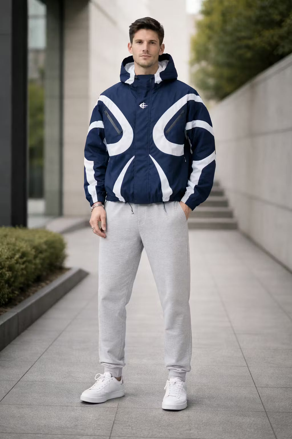 The Glacier Panel Crinkle Track Jacket