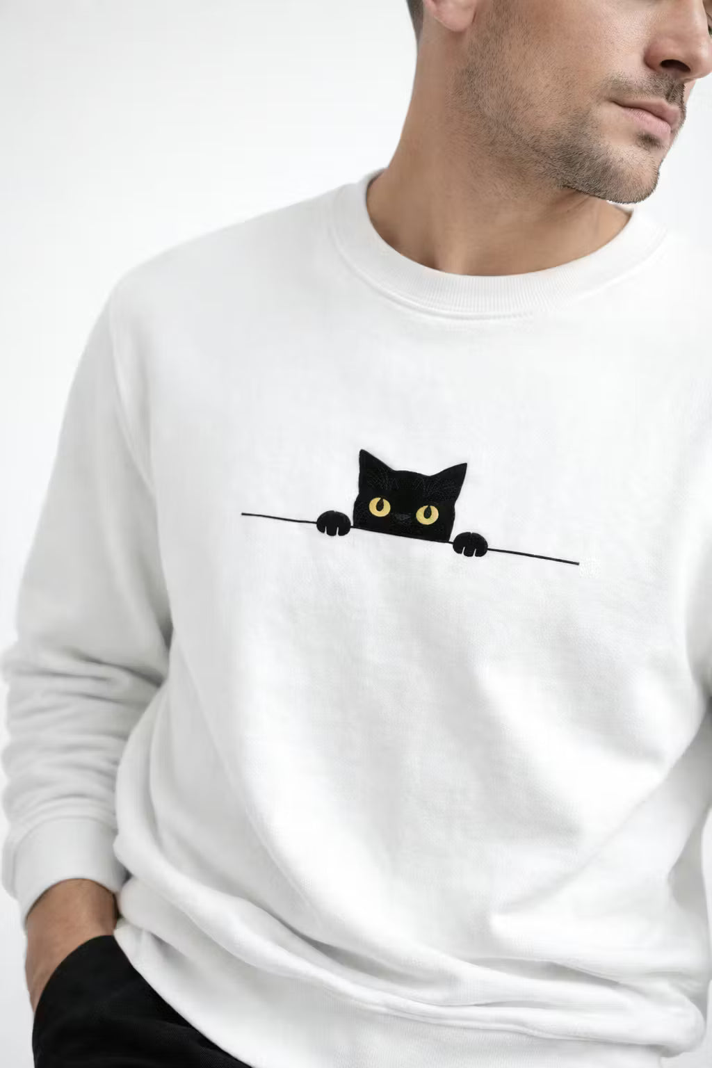 Midnight Cat Graphic Sweater