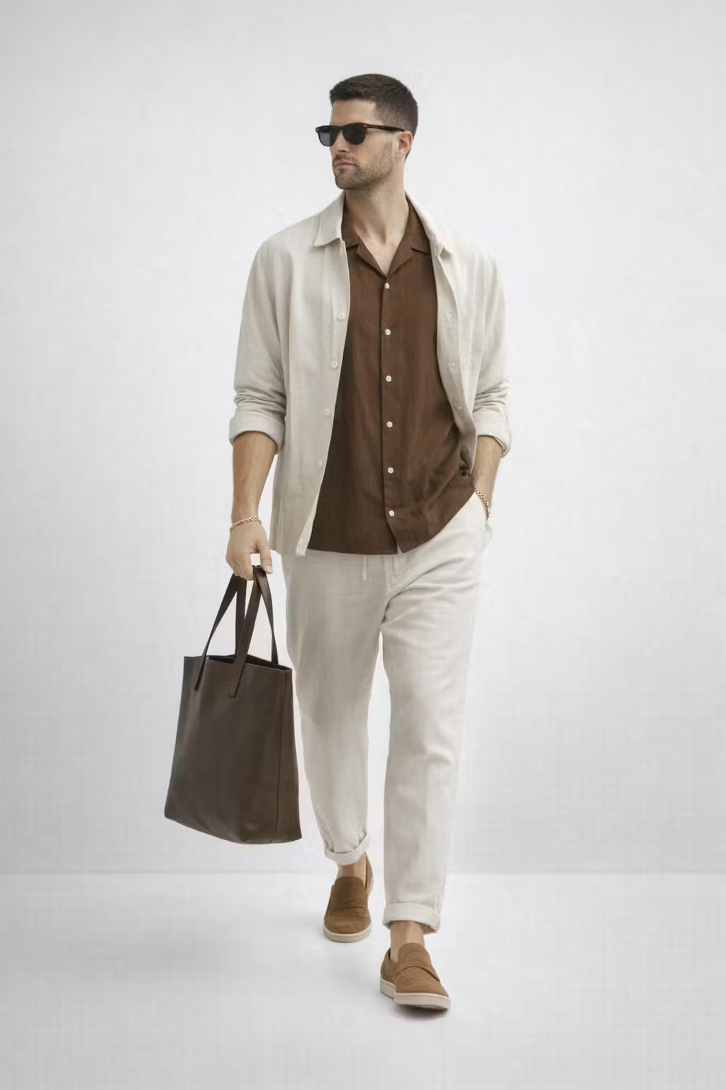 Relaxed Two-Piece Button Shirt Set