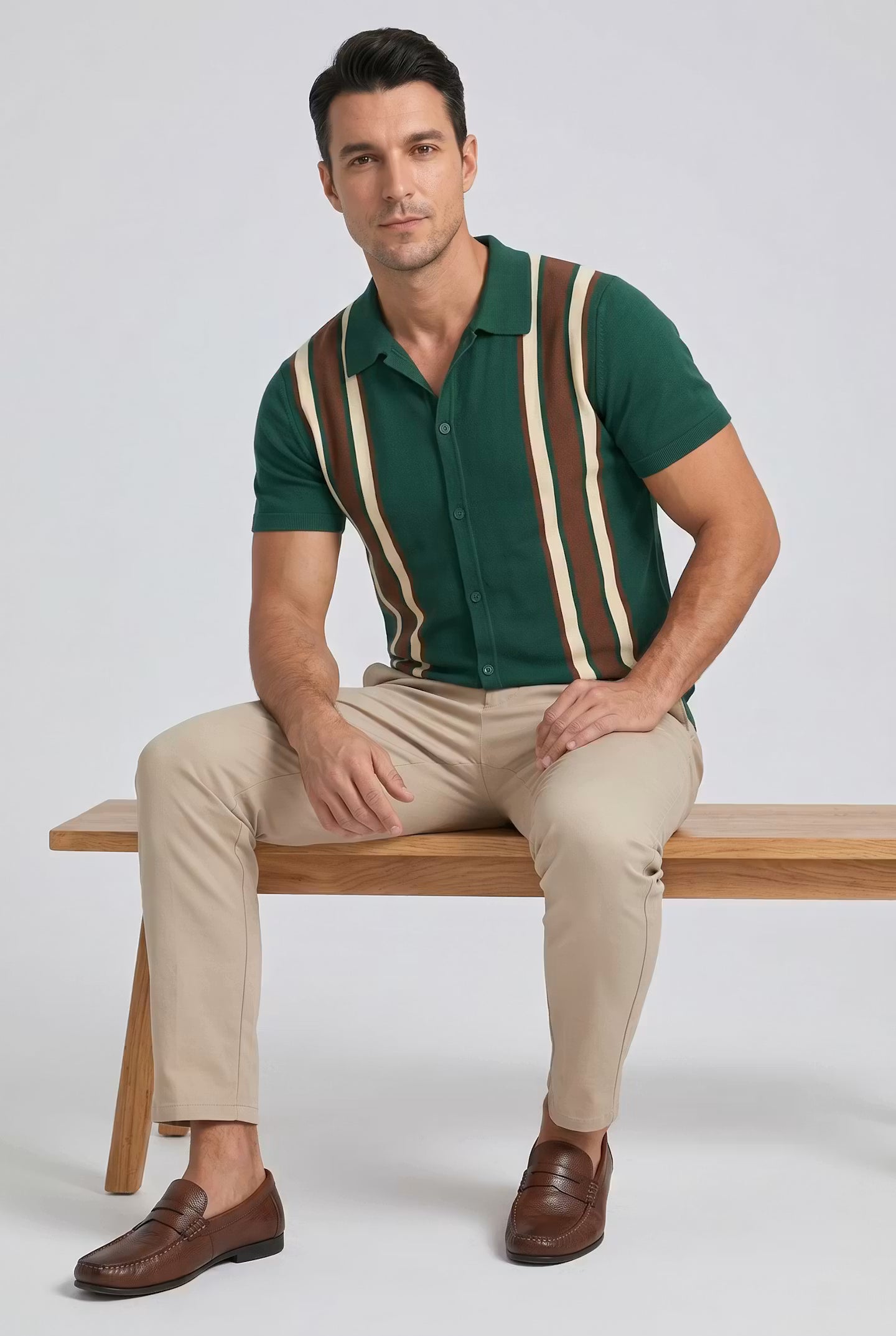 Monroe Stripe Knit Shirt