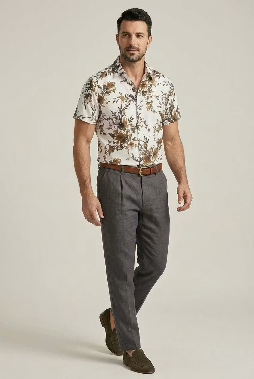 The Sandstone Floral Resort Shirt