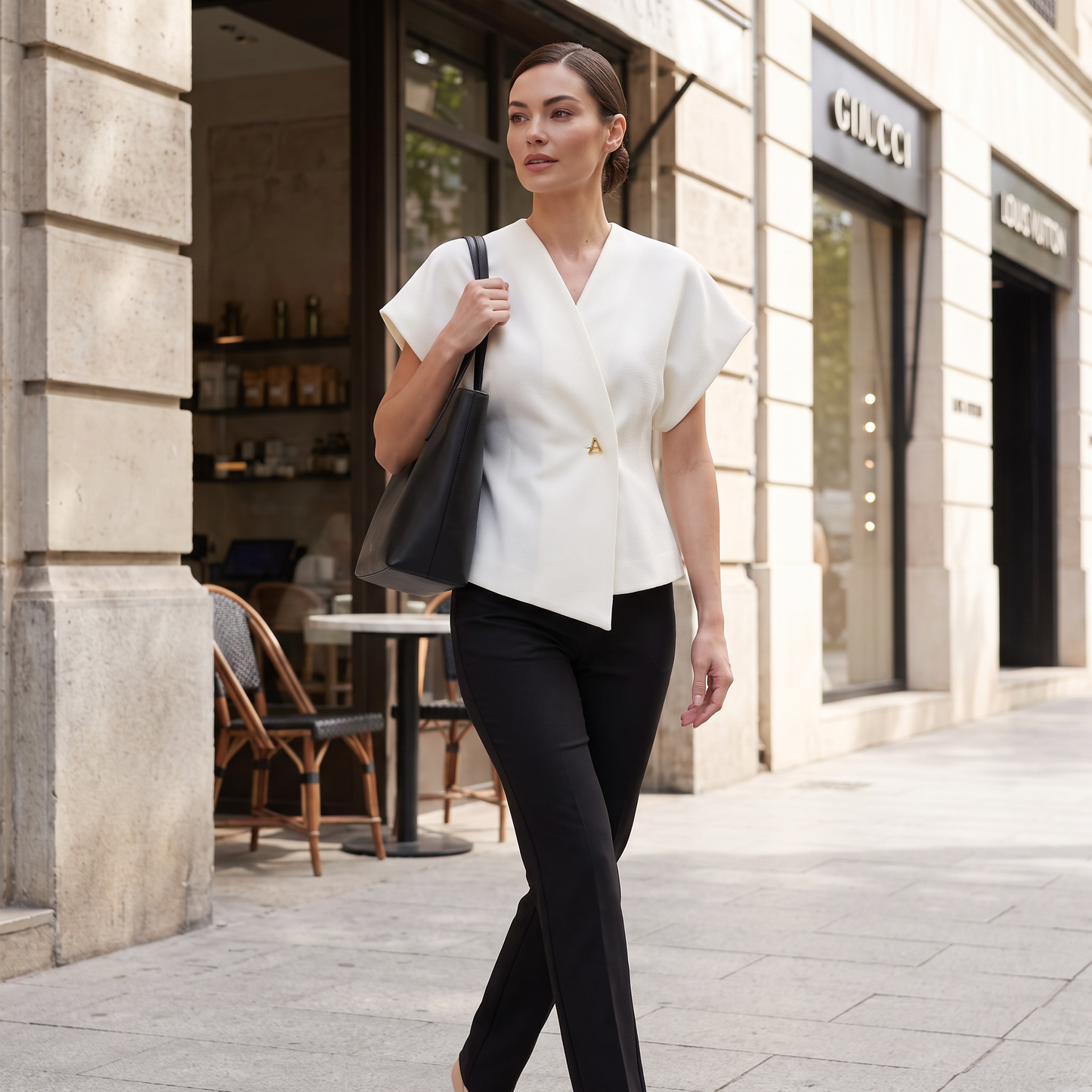 Sculpt Line vesttop met knoop