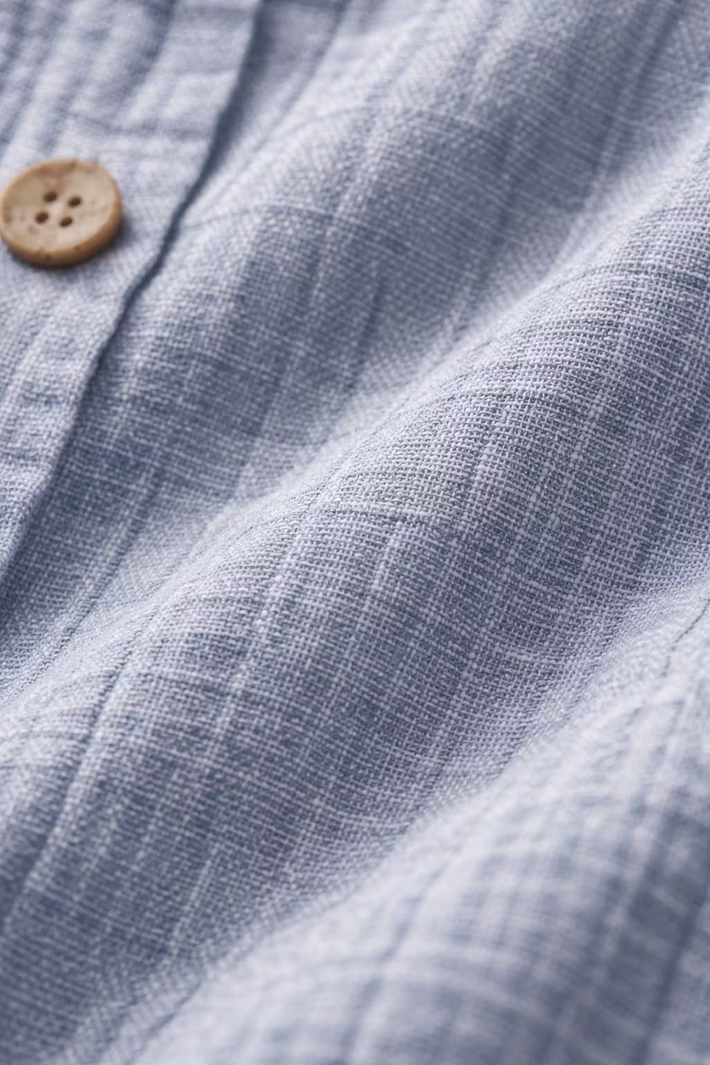 Men’s Linen Home Button Shirt