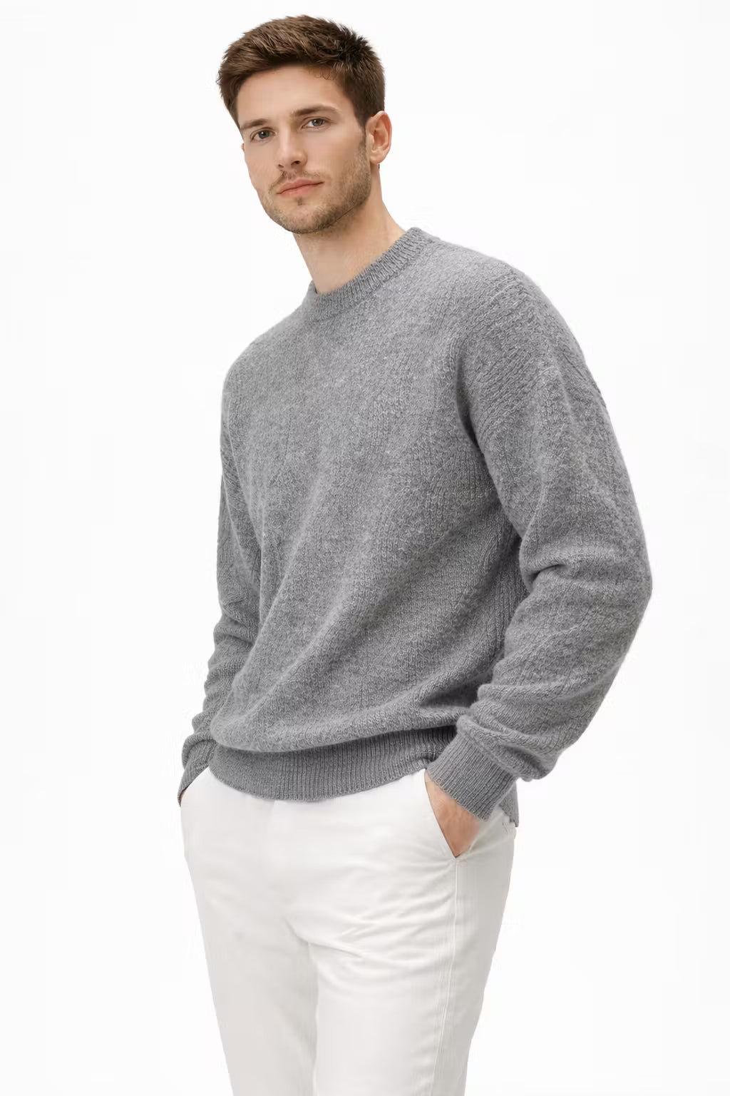 Textured Knit Crew