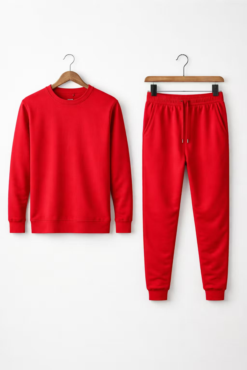 Structured Knit Crewneck and Jogger Trousers Set