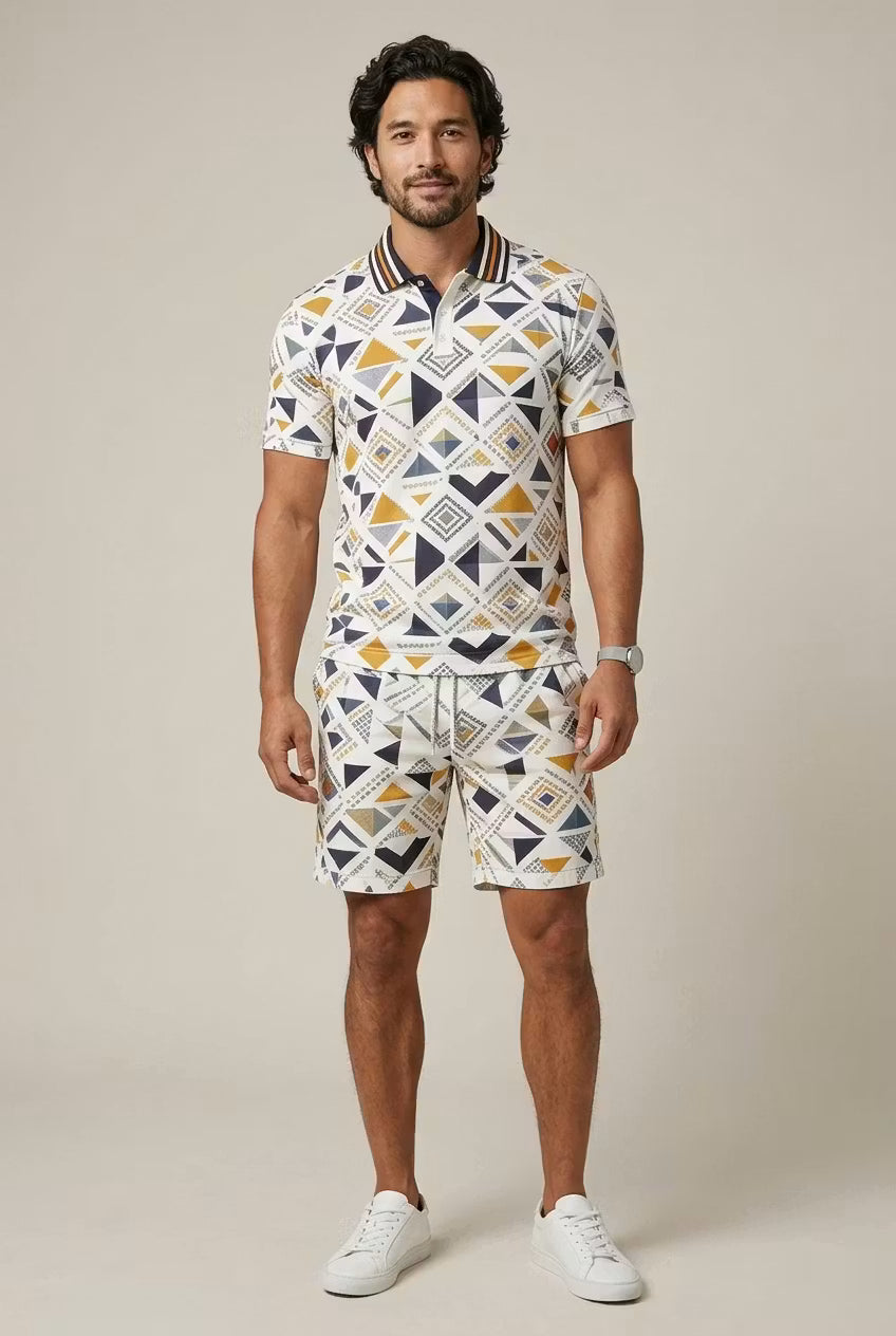 Monaco Geo Polo Set