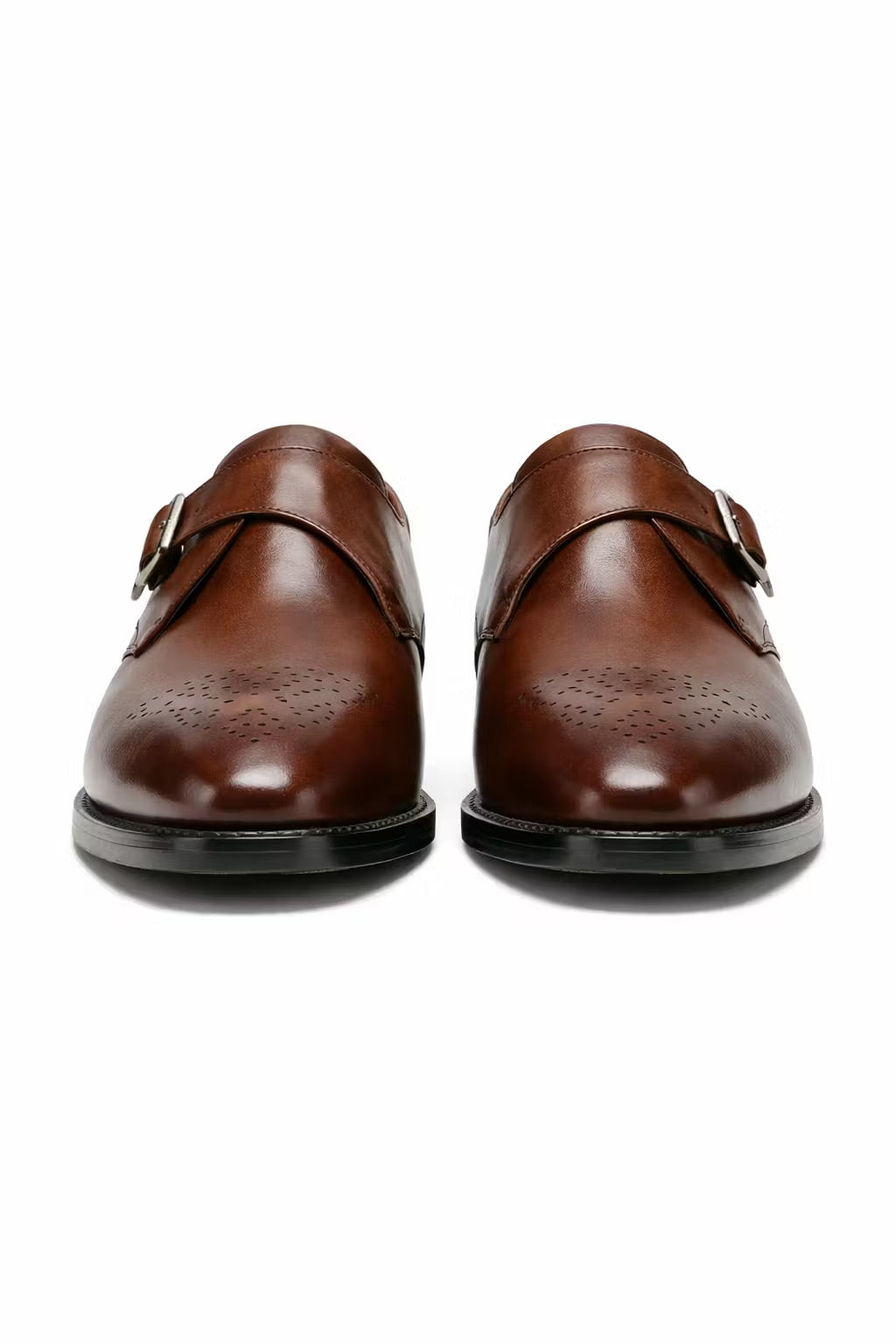 Monk Strap Perforated Dress Shoes