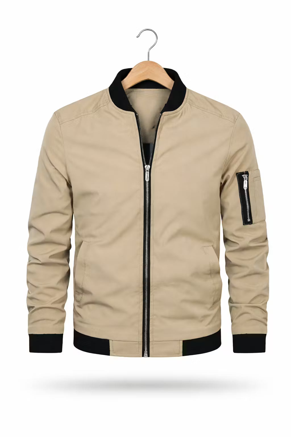 Structured Zip Bomber Jacket