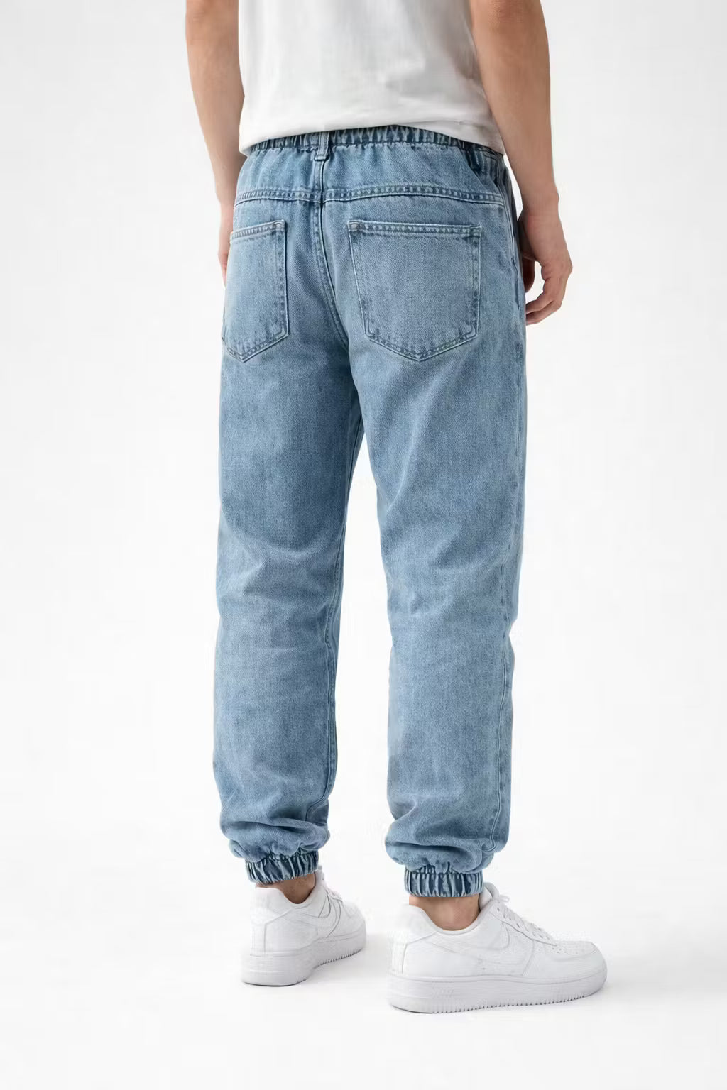 Denim Drawstring Jogger Pants